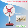 18" Rechargeable Small Fan with LED Light & Timer